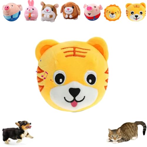 SAKDFHLJLP Active Moving Pet Plush Toy, Squeaky Moving Dog Ball Toy, Washable Cartoon Pig Plush Sound Electronic Dog Toy, 2024 Upgraded Active Moving Pet Plush Interactive Dog Toys (#1) von SAKDFHLJLP