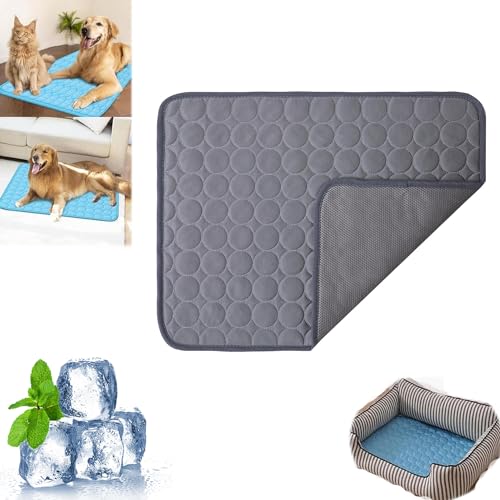 SAKDFHLJLP Chillpaw Paw Pad Cooling, Dog Cooling Mat, 2024 New Pet Cooling Pads, Dog Cooling Mat Outdoor, Pet Cooling Mat for Dogs Cats, Can Be Used on The Floor,Sofa,Bed (L,Dark Gray) von SAKDFHLJLP