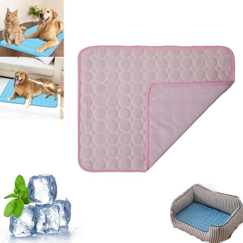 SAKDFHLJLP Chillpaw Paw Pad Cooling, Dog Cooling Mat, 2024 New Pet Cooling Pads, Dog Cooling Mat Outdoor, Pet Cooling Mat for Dogs Cats, Can Be Used on The Floor,Sofa,Bed (L,Pink) von SAKDFHLJLP