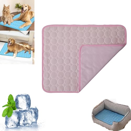 SAKDFHLJLP Chillpaw Paw Pad Cooling, Dog Cooling Mat, 2024 New Pet Cooling Pads, Dog Cooling Mat Outdoor, Pet Cooling Mat for Dogs Cats, Can Be Used on The Floor,Sofa,Bed (XL,Pink) von SAKDFHLJLP
