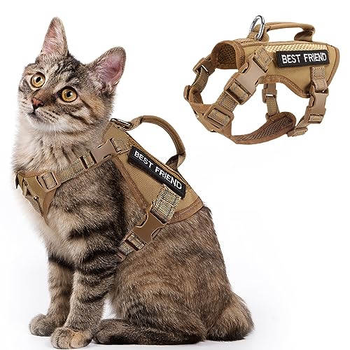 SALFSE Taktisches Katzengeschirr, Air-Mesh-Katzengeschirr, ausbruchsicher, reflektierend, große Katzengeschirre mit Griff für Erwachsene Dicke Katzen, verstellbar, atmungsaktiv SALFSE Taktisches Katzengeschirr, Air-Mesh-Katzengeschirr, ausbruchsicher, reflektierend, große Katzengeschirre mit Griff für Erwachsene Dicke Katzen, verstellbar, atmungsaktiv von SALFSE