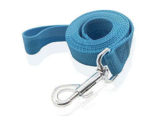 Nylon-Hundeleine, 3,6 m lang, für mittelgroße und große Hunde (2,5 cm x 3,6 m, Blau) von SALO