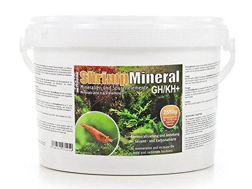 SaltyShrimp Shrimp Mineral GH/KH+ | 2,55 KG/ 2550g – Mineralsalz. Speziell für Haltung & Zucht von Garnelen entwickelt. Für neutrales Aquariumwasser & Remineralisierung von SALTYSHRIMP