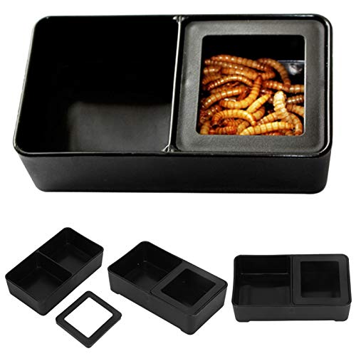 SALUTUYA 10pcs Simulation Reptil Wasserschale Gecko Futterschale Feeder Abnehmbarer Saugnapf Reptilfutterschale Feeder Reptil Gourmet Slot Insekten Futtertrog Geckos von SALUTUYA