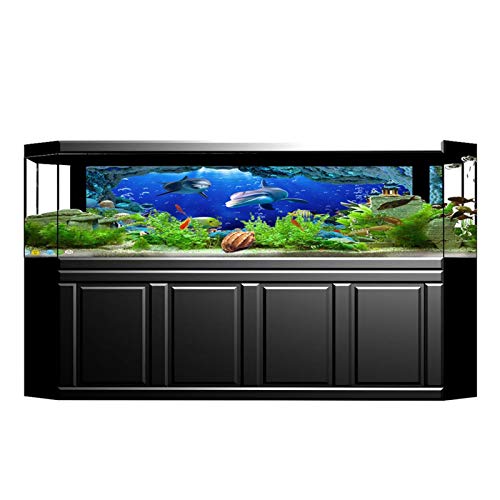 SALUTUYA PVC Aufkleber Hintergrund Poster Sea World Gemälde Fisch Tanks Wallpaper Verschiedene Größen für Aquarium für Fisch Tanks Landschaft(61 * 30cm) von SALUTUYA