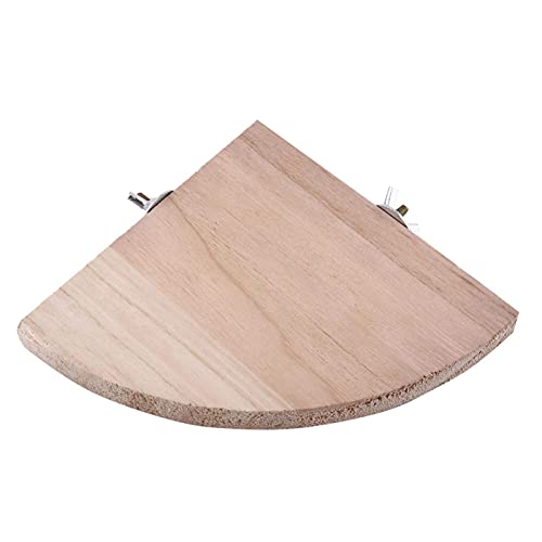 SALUTUYA Papagei Vogel Holz Barsch, Pet Wood Stand Plattform, 13 * 13cm, fächerförmiges Sprungbrett, für Wellensittich Sittich Nymphensittich Hamster Rennmaus Ratte Chinchillas Meerschweinchen von SALUTUYA