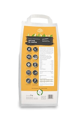 SALiNGO Hundefutter Geflügel mit Gemüse, Trockenfutter, getreidefrei, zuckerfrei, monoprotein, 2kg von SALiNGO