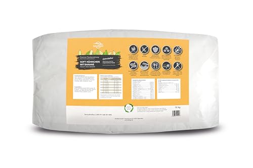 SALiNGO Soft Trockenfutter Hühnchen mit Banane | Hundefutter für Hunde Aller Rassen | getreidefreies Trockenfutter 15kg von SALiNGO