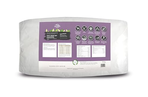 SALiNGO Soft Trockenfutter Ziege mit Kartoffel | Hundefutter für Hunde Aller Rassen | hypoallergenes Trockenfutter 15kg von SALiNGO