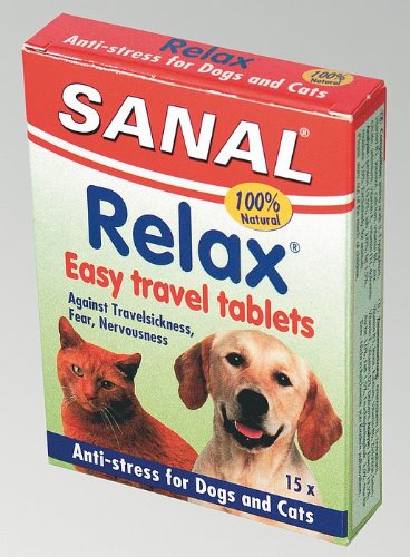 Van Riel - Sanal Relax pour chats et chiens - comprimés anti-stress contre la crainte des feux d'artifice, le mal du voyage et les angoisses - 15 comprimés von SANAL