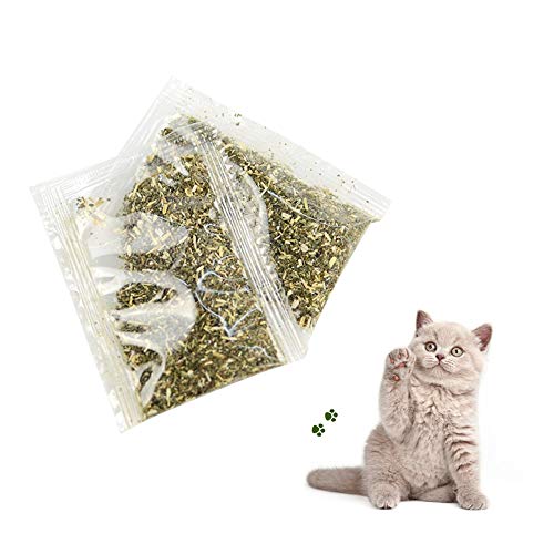 SANGSHI 2g Katzenminzensack for Katzen, Pe-beutelpaket, Ersatz-katzenminzenkraut for Katzenminzenspielzeug, Nachfüllbare Beruhigende for Kätzchen, Katze von SANGSHI