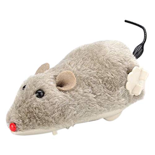 SANGSHI Wind Up Mouse for Katzen, Niedliche Realistische Uhrwerk Gefälschte Ratten Mäuse, Lustiges Interaktives Spielzeug for Haustiere Kätzchen von SANGSHI