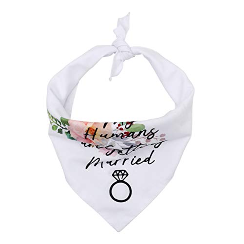 Hundehalstuch, Motiv: Humans Are Getting Married Floral, Hochzeit, für Lätzchen, S, Bandana, Schal, Taschentücher, Handtuch für Haustiere, Hunde, Katzen, Welpen, extra kleine Hunde, Bandanas für Hunde von SANRLO