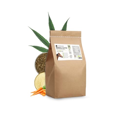 SANUUS PFERDESTARK Bio Hanf Karotte Mash Pferdefutter getreidefrei ohne Zuckerzusatz 3kg - Bio Hanfschrot mit vitalstoffreichem Karottenpulver für Pferdemüsli mit Ballaststoffen, Vitaminen & Eiweiß von SANUUS Better Living