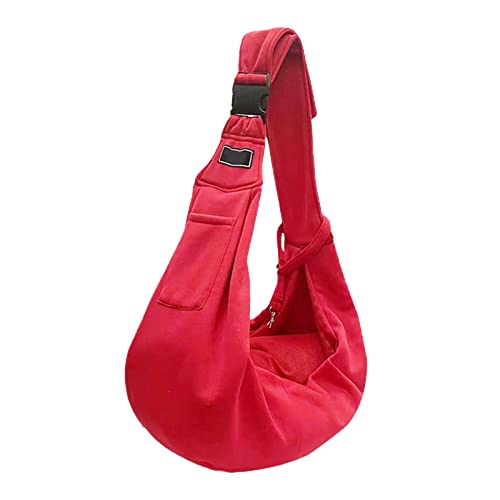 Sanwood Transporttasche für Haustiere, langlebig, leicht, verstellbare Schnalle, robust, Rot von SANWOOD