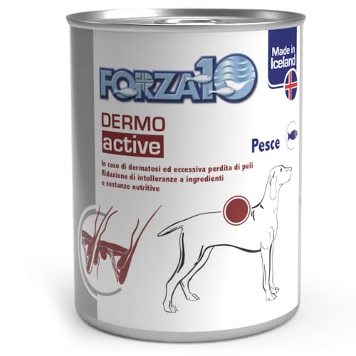 Forza 10 Dermo Active Hundefutter Nassfutter für Hunde bei Hautproblemen (Allergien) gegen Fische 390 g von SANYPET