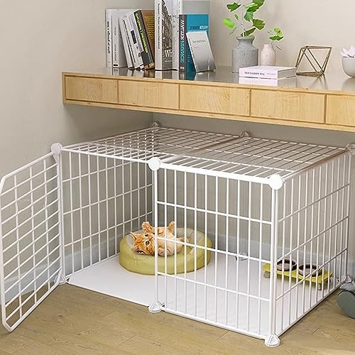 Katzenkäfig, Innen- und Außenkatzenkäfig, Draht, großes Katzenhaus, geeignet für Welpen, Chinchillas, Frettchen, Kaninchen, Meerschweinchen, Käfig, Katzenzaun für draußen, Haustier von SAQECANU