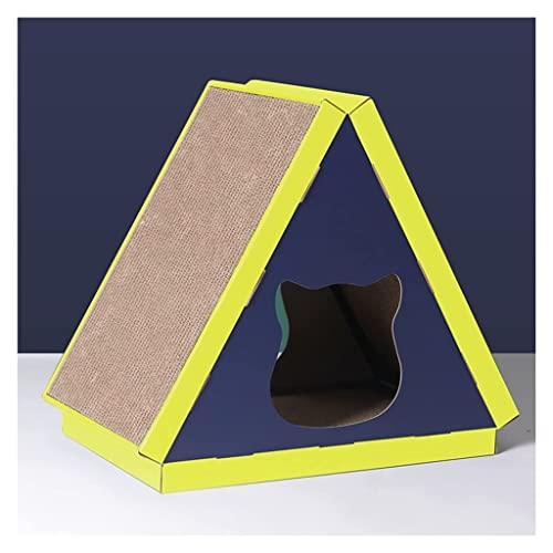 Katzen Kratzbrett Katzenkratzer-Kartonunterlage, Langlebig, Recycelbar, Entfernbar, 2-in-1, Gewellte Katzenkratzlounge Für Möbelschutz Schützt Teppiche und Sofas ( Blue : Bronze , Size : 47*32*44.5cm von SAROSI