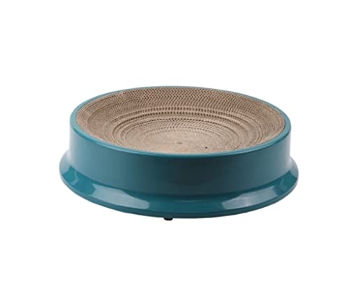 Katzen Kratzbrett Kratzbaum Für Katzen Aus Karton, Strapazierfähig, Wendbar, Gewellt, Katzenkratzunterlage, Kratzunterlage, Lounge-Sofabett Schützt Teppiche und Sofas ( Blue : Groen , Size : 43.5*43.5 von SAROSI