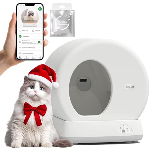 UBPET C10PRO Selbstreinigende Katzentoilette Katzenklo Selbstreinigend, Unterer Eingang/10 Sensoren/Geruchsbeseitigerin/APP-Steuerung Automatisches Katzenklo, Selbstreiniges Elektrisches Katzenklo von SAROSORA