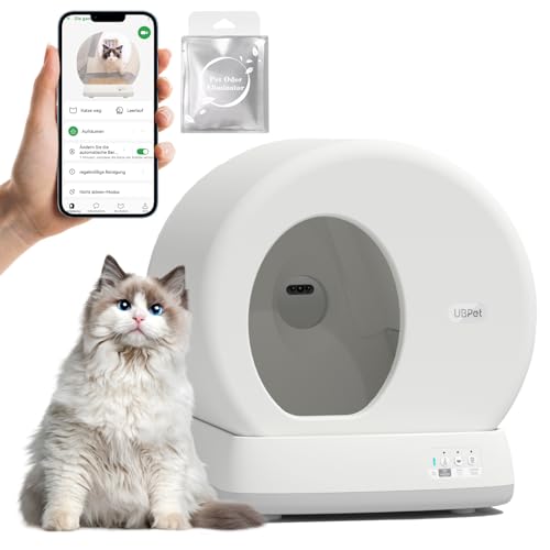 UBPET C10PRO Selbstreinigende Katzentoilette Katzenklo Selbstreinigend, Unterer Eingang/10 Sensoren/Geruchsbeseitigerin/APP-Steuerung Automatisches Katzenklo, Selbstreiniges Elektrisches Katzenklo von SAROSORA