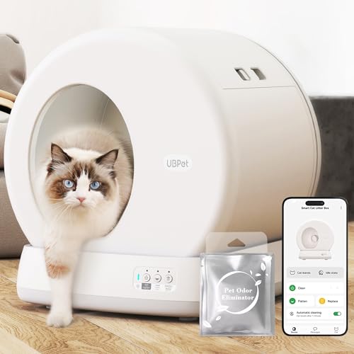 UBPET C10 Selbstreinigende Katzentoilette Katzenklo Selbstreinigend, Unterer Eingang/Geruchsbeseitigerin/10 Sensoren/APP-Steuerung Selbstreiniges Katzenklo, Automatische Elektrisches Katzenklo von SAROSORA