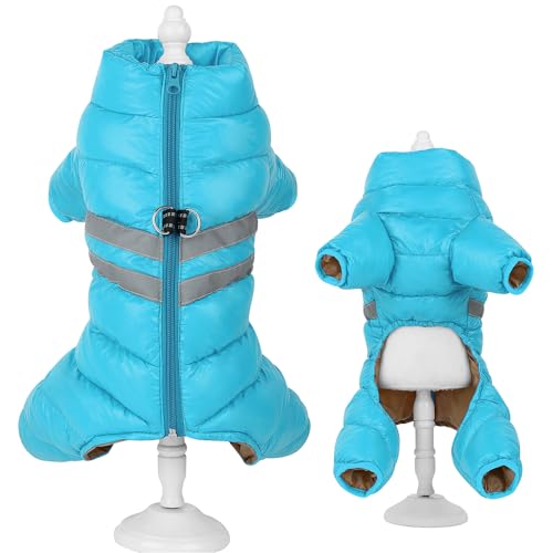 SARUEL Dicke Warme Hundekleidung,wasserdichte Winter-Hundejacke,Mantel,Reflektierende Haustierkleidung,Yorkies-Outfit Für Kleine,Mittelgroße Und Große Hunde,B,14 von SARUEL