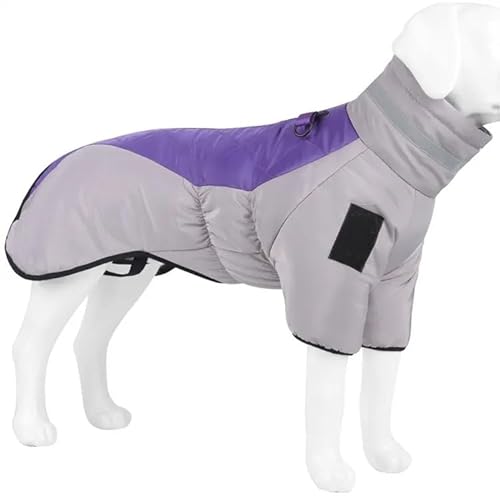 SARUEL Hund Winter Warm Verdicken Daunenjacke wasserdichte Große Hunde Kleidung Reflektierende Haustier Mantel Labrador Kostüm Weste Overall,D,XL von SARUEL