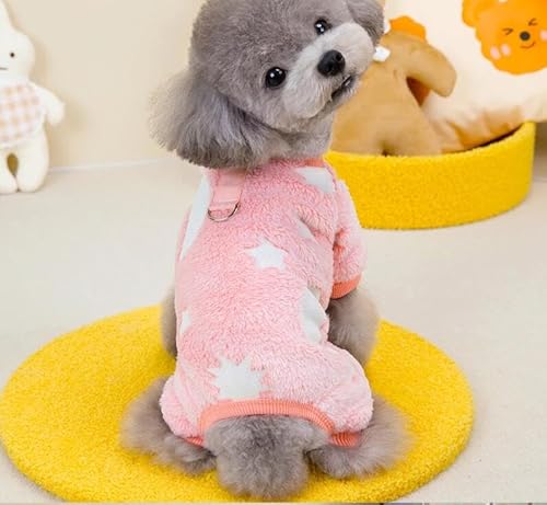 SARUEL Hunde-Wintermantel Mit Aufdruck,Für Welpen,Warme Baumwolle,Overalls,Haustier Mit Kragen,Jacke Für Kleine,Mittelgroße Hunde,Katzen-Outfits,Bulldoggen-Kostüm,Rosa,XL von SARUEL