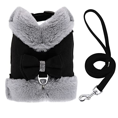 SARUEL Süßes Chihuahua Yorkie Hundegeschirr,Leine-Set,Warme Winter-Haustiere,Welpen,Kleidung,Weste,Kleine Hundekleidung Für Mops,Französische Bulldogge,C,M von SARUEL