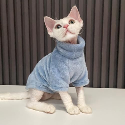 SARUEL Warme Winterkleidung Für Katzen,Rollkragenpullover,Kätzchenpullover,Haustier-Fluffjacke Für Kleine Und Mittelgroße Hunde,Katzenjacke,Welpenmantel,Chihuahua-Kostüm,B,XS von SARUEL