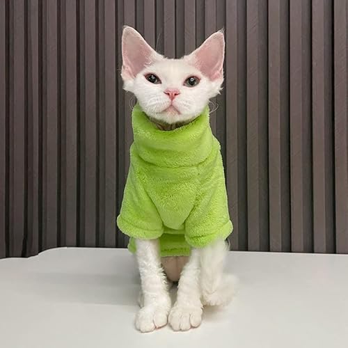 SARUEL Warme Winterkleidung Für Katzen,Rollkragenpullover,Kätzchenpullover,Haustier-Fluffjacke Für Kleine Und Mittelgroße Hunde,Katzenjacke,Welpenmantel,Chihuahua-Kostüm,C,L von SARUEL