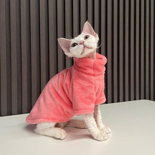 SARUEL Warme Winterkleidung Für Katzen,Rollkragenpullover,Kätzchenpullover,Haustier-Fluffjacke Für Kleine Und Mittelgroße Hunde,Katzenjacke,Welpenmantel,Chihuahua-Kostüm,D,M von SARUEL