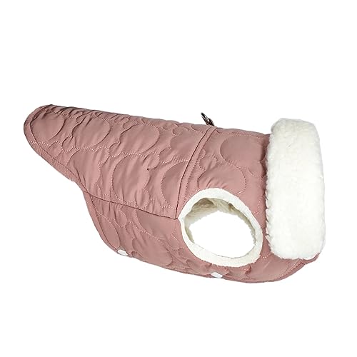 SARUEL Winter-Hundekleidung,Warme Welpen-Baumwolljacke,wasserdichte Haustierbekleidung Für Kleine Hunde,Katzen,Kleidung,Chihuahua,Pudel,Bulldogge,Mantel,Rosa,S 1–2 Kg von SARUEL