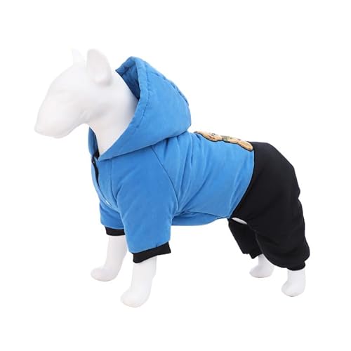 SARUEL Winter Warme Haustier-Hundeoverall-Mantel-Welpen-gepolsterte Daunenjacke,wasserdichte Kleidung Für Kleine Mittelgroße Hundekostüme,Chihuahua-Bekleidung,B,L von SARUEL