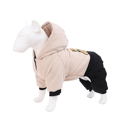 SARUEL Winter Warme Haustier-Hundeoverall-Mantel-Welpen-gepolsterte Daunenjacke,wasserdichte Kleidung Für Kleine Mittelgroße Hundekostüme,Chihuahua-Bekleidung,D,L von SARUEL