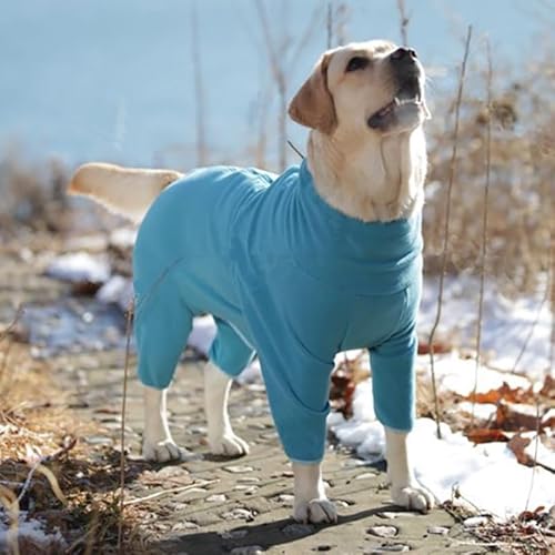 SARUEL Winter-Winddichter Rollkragen-Overall Für Große Hunde,Welpen-Fleece-Overall,Haustier-Kleidung,Chihuahua-Outfits,Französische Bulldogge,Labrador-Kostüm,B,XXL von SARUEL