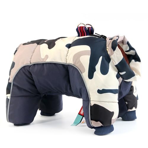 SARUEL wasserdichte Warme Hundekleidung Winter-Haustierjacke Dickerer Baumwollmantel Kleine Hunde Haustiere Kleidung Für Französische Bulldogge Welpen-Overall,F,4XL von SARUEL