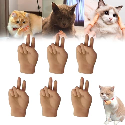 SATUSA Mini Hands for Cats,Tiny Hands for Cats,Cat Mini Hands,Tiny Finger Hands for Cats,Tiny Folded Hands for Cat Paws,Finger Puppet, Small Tiny Hands Soft for Cat Massage (Combo C) von SATUSA