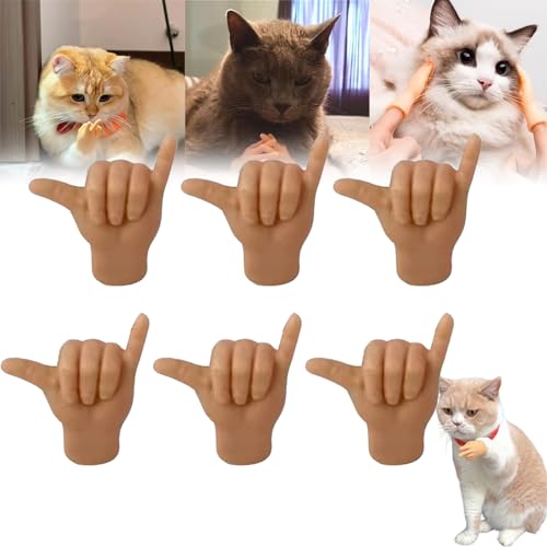 SATUSA Mini Hands for Cats,Tiny Hands for Cats,Cat Mini Hands,Tiny Finger Hands for Cats,Tiny Folded Hands for Cat Paws,Finger Puppet, Small Tiny Hands Soft for Cat Massage (Combo E) von SATUSA