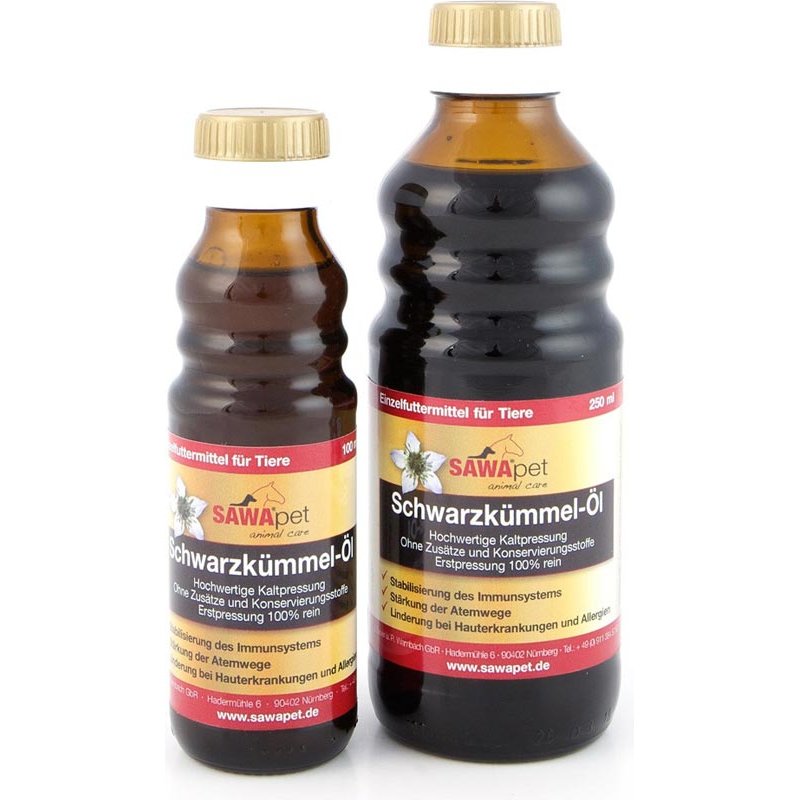 SAWApet Schwarzkümmelöl - 250 ml (107,60 € pro 1 l) von SAWApet