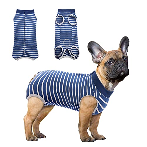 SAWMONG Erholungsanzug für Hunde, Hunde-Erholungsshirt für Bauchwunden oder Hautkrankheiten, Haustier-Operationen, Snugly Suit, Anti Licken, E-Halsband und Kegel von SAWMONG