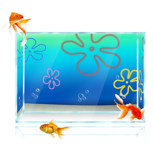 Cartoon-Unterwasser-Aquarium-Hintergrundaufkleber, 41 x 31 cm, Aquarium-Hintergrunddekoration, HD-Druck, einfache Tapete, PVC-Poster (B) von SB little