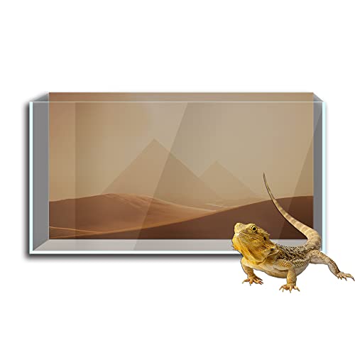 Reptilien Habitat Terrarien Hintergrund Aufkleber Wüste Pyramide Ägypten HD Druck Tapete Aquarium Hintergrund Dekorationen PVC Landschaft Poster (19,6 x 31,4 (50 x 80 cm)) von SB little