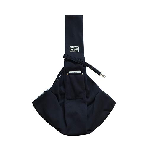 SBOJI Tragetuch Hund,Hundetragetasche Haustier-Welpen-Tragetasche, Katzen-Welpen-Outdoor-Reise-Hunde-Umhängetasche, Baumwoll-Einzel-Komfort-Sling-Handtaschen-Beutel (Color : Deep Blue) von SBOJI