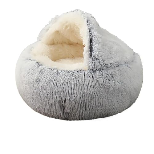 Style Pet Dog Cat Bed Round Plush Cat Warm Bed House Soft Long Plush Bed For Small Dogs For Cats Nest 2-in-1 Cat Bed (Color : Green Plush, Size : Diameter 50cm) von SBTRKT