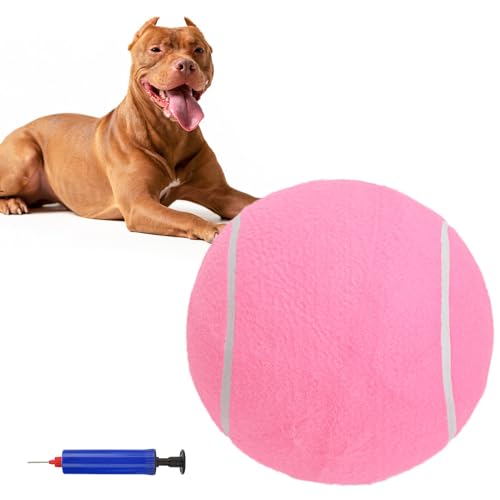 SCENEREAL Großer Tennisball für Hunde, 24,1 cm, aufblasbarer Hundespielzeug, Bälle für große, mittelgroße und kleine Hunde, Welpen, lustiger interaktiver Sportball für Indoor-Outdoor-Training, Spielen von SCENEREAL