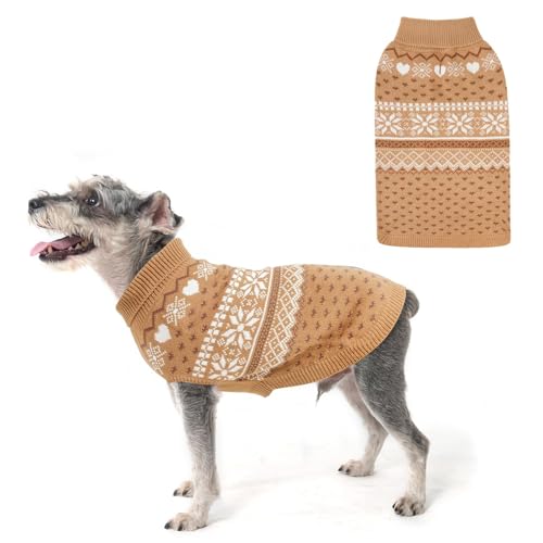 SCENEREAL Hundepullover für kleine, mittelgroße und große Hunde, Khaki, Größe S von SCENEREAL