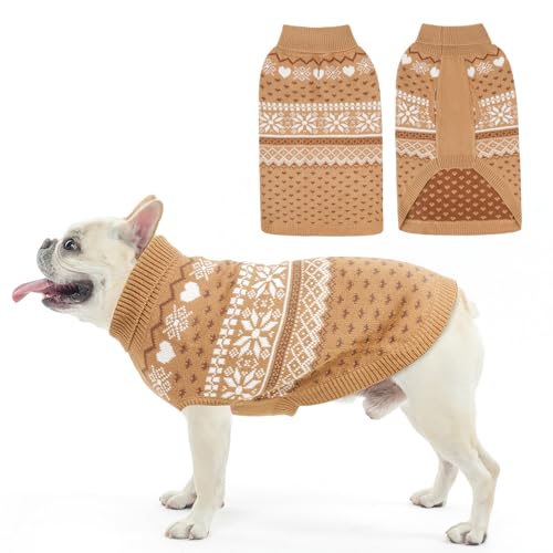 SCENEREAL Hundepullover für kleine, mittelgroße und große Hunde, Khaki, Größe S von SCENEREAL