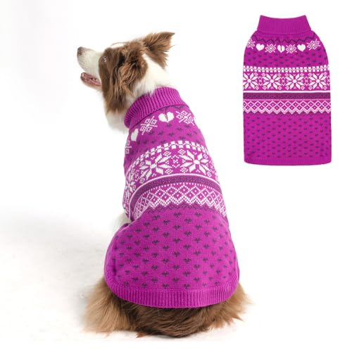 SCENEREAL Hundepullover für kleine, mittelgroße und große Hunde, Violett, Größe ML von SCENEREAL